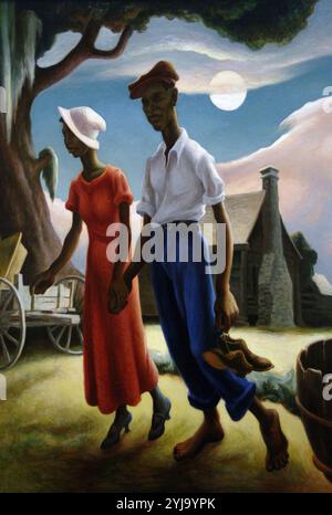 ARTE SIGLO XX. ESTADOS UNIDOS. THOMAS HART BENTON (1889-1975). Pintor norteamericano. "Romanze" (1931-1932). Museo Blanton de Arte. AUSTIN. Estado de Texas. Stockfoto