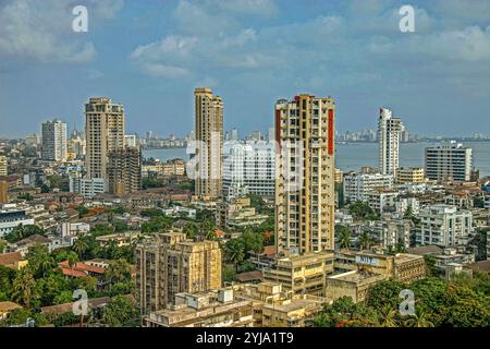 05 31 2005 Skyline von Mumbai mit neuen Hochhäusern in der Stadt Mumbai Maharashtra Indien Asien. Stockfoto