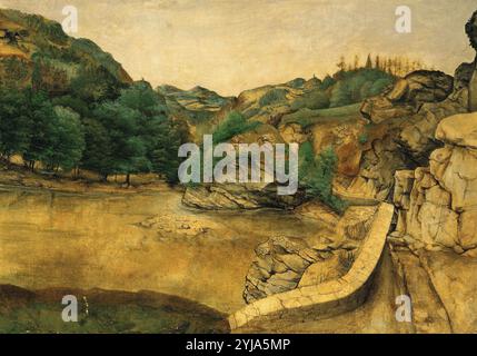 Alberto Durero / 'Weg in den Alpen', c, 14955. Museum: Real Monasterio de San Lorenzo de El Escorial, MADRID, SPANIEN. Stockfoto