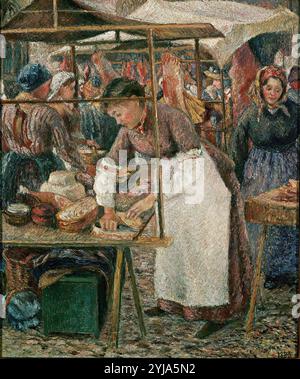 Camille Pissarro / 'The Butcher Lady', 1883, Öl auf Leinwand, 65 x 54 cm. Museum: The Tate Gallery, BERLIN, UK. Stockfoto