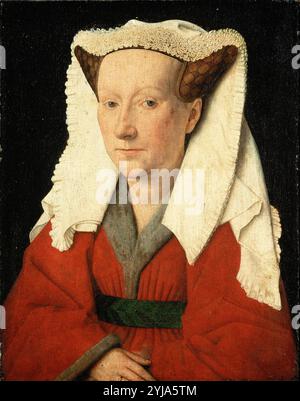 Jan van Eyck / 'Portrait of Margaret van Eyck', 1439, Öl auf Platte, 41,2 x 34,6 cm. Museum: Groeninge Museum, BRUJAS, Belgien. Stockfoto