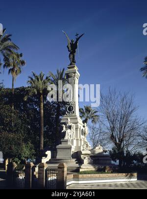 MONUMENTO AL MARQUES DE COMILLAS EN LA ALAMEDA APODACA - 1922. Autor: ANTONIO PARERA (1868-1946). Lage: AUSSEN. Cadiz. SPANIEN. LOPEZ BRU CLAUDIO. MARQUES DE COMILLAS II Stockfoto