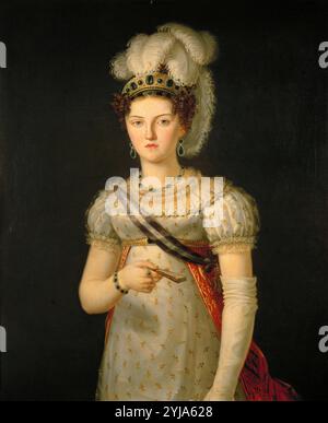 Francisco Lacoma y Fontanet / Maria Josepha Amalia von Sachsen, Öl auf Leinwand, 110 x 86 cm, P03297. MUSEUM: MUSEO ROMANTICO, MADRID, SPANIEN. Maria Josepha Amalia von Sachsen. Stockfoto