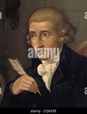 Porträt von Franz Joseph Haydn. Museum: Museo Bibliografico Musicale, BOLONIA, ITALIA. Stockfoto