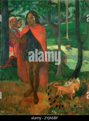 Paul Gauguin / 'der Zauberer von Hiva OA (Marquesan man in the Red Cape)', 1902, Öl auf Leinwand, 92 x 73 cm. Museum: Musee des Beaux Arts, LIEJA, Belgien. Autor: PAUL GAUGUIN. Stockfoto