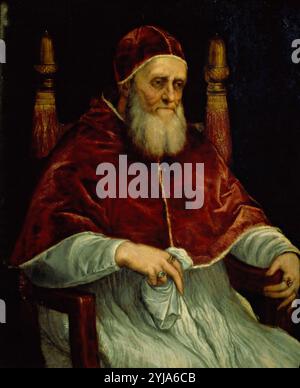 Tizian / 'Julius II', 1546, Öl auf Leinwand, 99 x 82 cm. Museum: PALAZZO PITTI, FLORENCIA, ITALIA. JULIO II Stockfoto