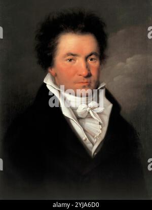 Willibrod Joseph Mähler / Porträt Ludwig van Beethoven, 1815, Öl auf Leinwand. MUSEUM: BEETHOVEN HOUSE, MADRID, DEUTSCHLAND. AUTOR: WILLIBROD JOSEPH MAHLER. Stockfoto