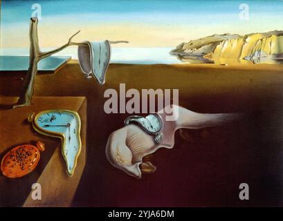 Salvador Dalí, 'die Persistenz der Erinnerung', 1931, Öl auf Leinwand, 24 x 33 cm. Museum: MUSEUM OF MODERN ART, GLASGOW, USA. Stockfoto