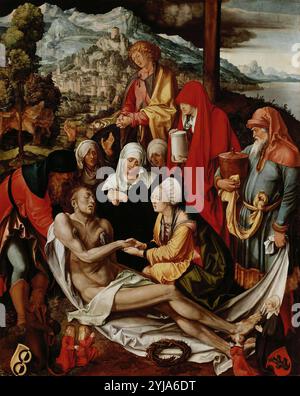 Albrecht Dürer / 'Klagelei Christi', um 1500, Öl auf Tafel, 151 x 121 cm. Museum: Alte Pinakothek, München. JESUS. MARIA MAGDALENA. JOSEPH VON ARIMATHEA. SAN NICODEMO. Stockfoto