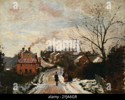 Camille Pissarro / 'Fox Hill, Upper Norwood', 1870, Öl auf Leinwand, 35 x 45 cm. Museum: NATIONAL GALLERY, LONDRES, UK. Stockfoto