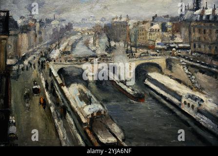 Henri Matisse (1869-1954). Pont Saint-Michel, Schnee Effekt 1897. Paris. Die Stiftung z. B. Bu hrle Sammlung. Zürich. Die Schweiz. Stockfoto