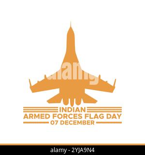 Armed Forces Flag Day of India Vektor-Illustration Design, Indische Armee Flag Day, 7 Dezember Stock Vektor