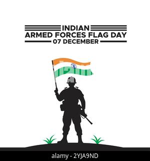 Armed Forces Flag Day of India Vektor-Illustration Design, Indische Armee Flag Day, 7 Dezember Stock Vektor