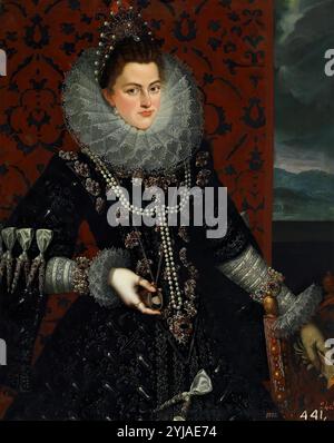 Juan Pantoja de la Cruz / Infanta Isabella Clara Eugenia, 1598-1599, spanische Schule, Öl auf Leinwand, 112 cm x 89 cm, P00717. MUSEUM: MUSEO DEL PRADO, MADRID, SPANIEN. Stockfoto