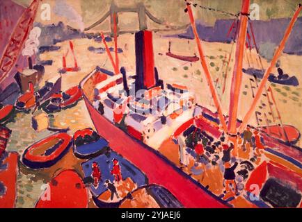 'The Pool of London', 1906, Öl auf Leinwand, 65,7 x 99,1 cm. Museum: TATE GALLERY, LONDRES, UK. Autor: ANDRE DERAIN. Stockfoto