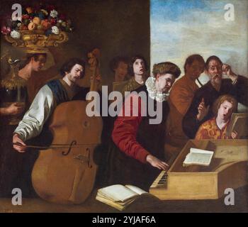 Aniello Falcone / 'das Konzert', ca. 1640, italienische Schule, Öl auf Leinwand, 109 cm x 127 cm, P00087. MUSEUM: MUSEO DEL PRADO, MADRID, SPANIEN. Stockfoto