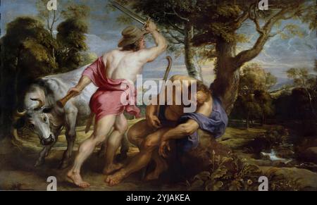Pedro Pablo Rubens (und Werkstatt) / 'Mercury and Argos', 1636-1637, Flämische Schule, Öl auf Leinwand, 180 cm x 298 cm, P01673. MUSEUM: MUSEO DEL PRADO, MADRID, SPANIEN. AUTOR: PEDRO PABLO RUBENS (Y TALLER). Stockfoto