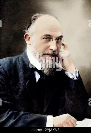 Porträt von Erik Satie (1866-1925) - spätere Färbung. Stockfoto