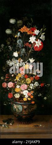 Jan Brueghel 'el Viejo' / 'Vase der Blumen', Anfang des 17. Jahrhunderts, Flämische Schule, Öl auf Leinwand, 181 cm x 70 cm, P01449. MUSEUM: MUSEO DEL PRADO, MADRID, SPANIEN. Stockfoto