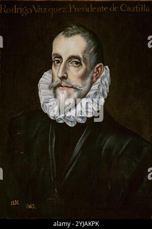 Anonym (Kopie von El Greco) / 'Porträt von Rodrigo Vázquez de Arce', ca. 1620, spanische Schule, Öl auf Leinwand, 62,5 cm x 42 cm, P00808. MUSEUM: MUSEO DEL PRADO, MADRID, SPANIEN. Stockfoto