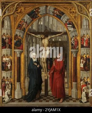 Vrancke van der Stockt / „Redemption Triptychon: The Crucifixion“, 1455-1460, Flämische Schule, Öl auf Platte, 195 cm x 172 cm, P01888. MUSEUM: MUSEO DEL PRADO, MADRID, SPANIEN. Stockfoto