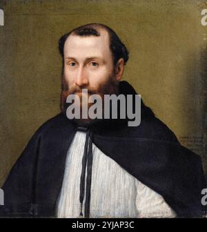 Sofonisba Anguissola, Porträt eines Laterankanons, Ölgemälde auf Leinwand, 1556 Stockfoto
