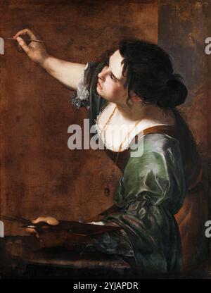 Artemisia Gentileschi (1593–1656), Selbstporträt als Allegorie der Malerei (La Pittura), Öl auf Leinwand, 1638-1639 Stockfoto