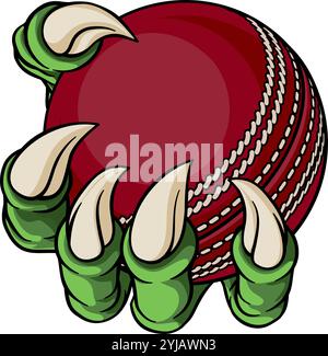 Cricket Ball Claw Cartoon Monster Animal Hand Stock Vektor