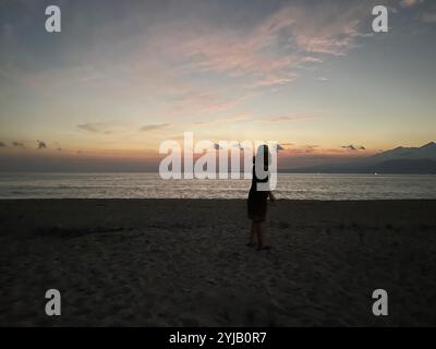 Bei Sonnenaufgang in Nusa Tenggara Barat Stockfoto