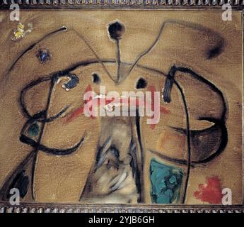 MIRO, Joan. PINTOR ESPAÑOL. BARCELONA 1893 - 1983. "SIN TITULO "OLEO SOBRE LIENZO. Fundación Joan Miro. PALMA DE MALLORCA. Stockfoto