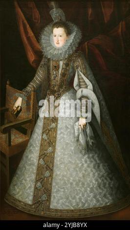 Juan Pantoja de la Cruz / "Margarete von Österreich, Königin von Spanien", 1606, spanische Schule, Öl auf Leinwand, 207 cm x 122 cm, P02563. MUSEUM: MUSEO DEL PRADO, MADRID, SPANIEN. Stockfoto