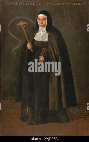 Diego Rodríguez de Silva y Velázquez / 'die Ehrwürdige Mutter Jerónima de la Fuente', 1620, spanische Schule, Öl auf Leinwand, 160 cm x 110 cm, P02873. MUSEUM: MUSEO DEL PRADO, MADRID, SPANIEN. Stockfoto