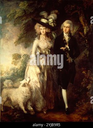 'Mr and Mrs William Hallett (The Morning Walk)', 1785, Öl auf Leinwand, 236 cm x 179 cm. Museum: NATIONAL GALLERY, LONDRES, UK. Autor: THOMAS GAINSBOROUGH. Stockfoto