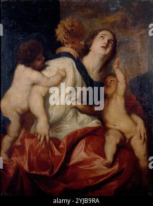 Antonio van Dyck (Werkstatt) / 'die Wohltätigkeit', 17. Jahrhundert, Flämische Schule, Öl auf Leinwand, 109 cm x 87 cm, P04721. MUSEUM: MUSEO DEL PRADO, MADRID, SPANIEN. Stockfoto