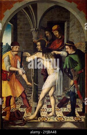 Francisco de Osona; Rodrigo de Osona / 'die Flagellation', ca. 1500, spanische Schule, Öl auf Platte, 128 cm x 84 cm, P06899. MUSEUM: MUSEO DEL PRADO, MADRID, SPANIEN. Stockfoto