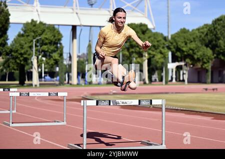 Belek, Türkei. November 2024. Belgische Merel Maes in Aktion während der jährlichen Phase des Teams Belgien (13.-20.11), in Belek, Türkei, Donnerstag, 14. November 2024, BELGA PHOTO ERIC LALMAND Credit: BELGA News Agency/Alamy Live News Stockfoto