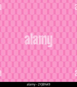 Sechskantmuster. Nahtloses geometrisches Vektormuster. Abstrakte Sechseck-Netzvektorgrafiken. Rosafarbener Hintergrund. Stock Vektor