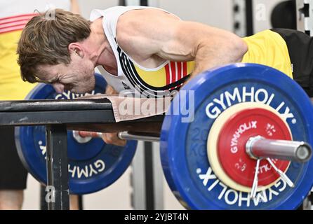 Belek, Türkei. November 2024. Belgischer Athlet Tim Brys, fotografiert während der jährlichen Bühne des Teams Belgien (13.-20.11), in Belek, Türkei, Donnerstag, 14. November 2024, BELGA PHOTO ERIC LALMAND Credit: BELGA News Agency/Alamy Live News Stockfoto