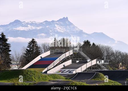 Aigle. November 2024. Foto am 13. November 2024. Zeigt eine allgemeine Ansicht des World Cycling Center (WCC) in Aigle, Schweiz. Quelle: Lian Yi/Xinhua/Alamy Live News Stockfoto