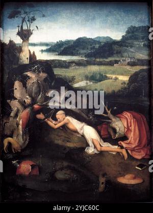 Hieronymus Boschs/aint Jerome Beten", 1505, Öl auf Leinwand, 80 x 60 cm. Museum: Museum voor Schone Kunsten, Tor. Stockfoto