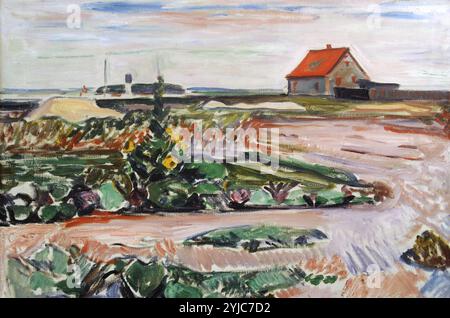 Edvard Munch (1863-1944). Norwegischen Maler. Landschaft an der Küste in der Nähe von Lübeck, 1907. National Gallery. Prag. Der Tschechischen Republik. Stockfoto