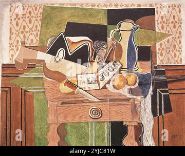 Georges Braque / Naturaleza muerta: La mesa. Museum: NATIONAL GALLERY, Amsterdam, USA. Stockfoto