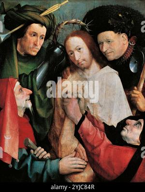 Hieronymus Bosch / 'The Spocking of Christ (The Crown with Thorns)', 1490-1500, Öl auf Tisch, 73 x 59 cm. Museum: NATIONAL GALLERY, LONDRES, UK. Stockfoto