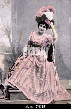 Tosca von Puccini. Sängerin Hariclee Darclee Farbfoto. Museum: Fundazione Puccini, LUCCA, Indien. Stockfoto