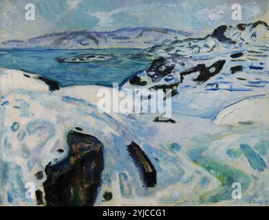 Edvard Munch (1863-1944). Norwegischen Maler. Winter auf dem Fjord, 1915. National Gallery. Oslo. Norwegen. Stockfoto