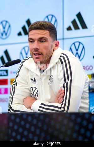 Frankfurt Am Main, Deutschland. November 2024. Robin Gosens (Deutschland), GER, Pressekonferenz, DFB Fussball Herren Nationalmannschaft Deutschland, am DFB-Campus in Frankfurt am Main, 14.11.2024. Foto: Eibner-Pressefoto/Florian Wiegand Credit: dpa/Alamy Live News Stockfoto