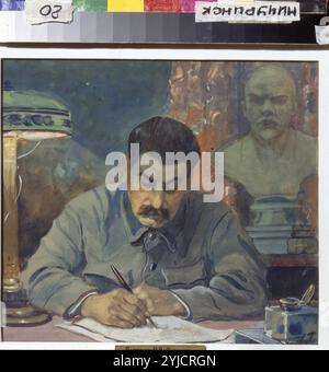 Porträt von Joseph Stalin (1879-1953). Museum: Regionales Kunstmuseum A. Gerasimov, Michurinsk. Autor: Alexander Michailowitsch Gerasimow. Copyright: Dieses Bildmaterial ist nicht gemeinfreie Inhalte. Es liegt in Ihrer Verantwortung, vor der Veröffentlichung alle erforderlichen Genehmigungen Dritter vom Urheberrechtler in Ihrem Land einzuholen. Stockfoto