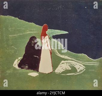 Señoras en la playa. Museum: Munch Museet, OSLO, NORWEGEN. Autor: EDVARD MUNCH. Stockfoto