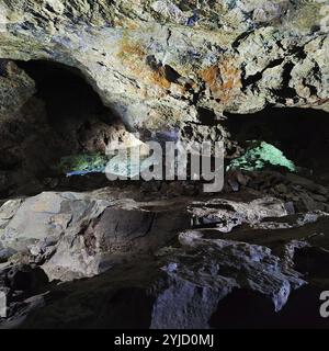 Besuchergalerie der Steinkaulenberg Edelsteinbergwerke, Schaubergwerk in Idar-Oberstein, Rheinpland-Pfalz, Deutschland, Europa Stockfoto