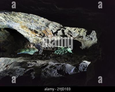 Besuchergalerie der Steinkaulenberg Edelsteinbergwerke, Schaubergwerk in Idar-Oberstein, Rheinpland-Pfalz, Deutschland, Europa Stockfoto